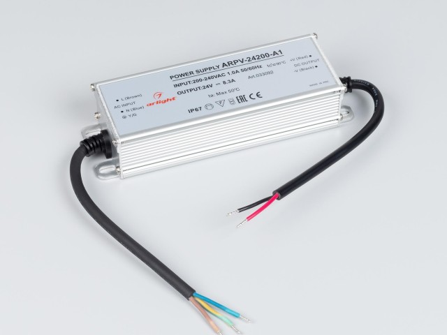 Блок питания ARPV-24200-A1 (24V, 8.3A, 200W) (Arlight, IP67 Металл, 3 года) фото:2