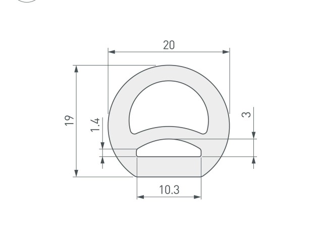 Силиконовый профиль WPH-FLEX-D20-TOP-S10-20m WHITE (Arlight, Силикон) фото:6