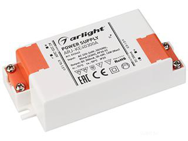 Блок питания ARJ-KE40300A (12W, 300mA, PFC) (Arlight, IP20 Пластик, 5 лет) фото:3