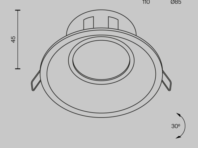 Встраиваемый светильник Technical DL028-2-01W фото:8