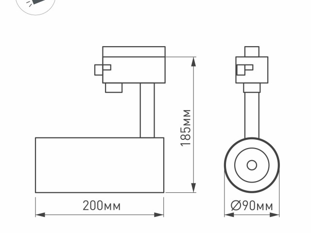 Светильник LGD-GERA-2TR-R90-30W Day4000 (BK, 24 deg) (Arlight, IP20 Металл, 3 года) фото:9