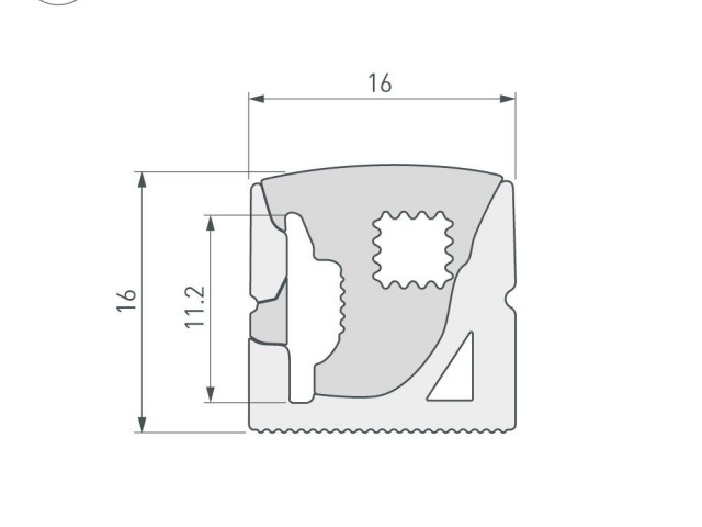 Силиконовый профиль WPH-FLEX-1616-SIDE-S11-20m WHITE (Arlight, Силикон) фото:2