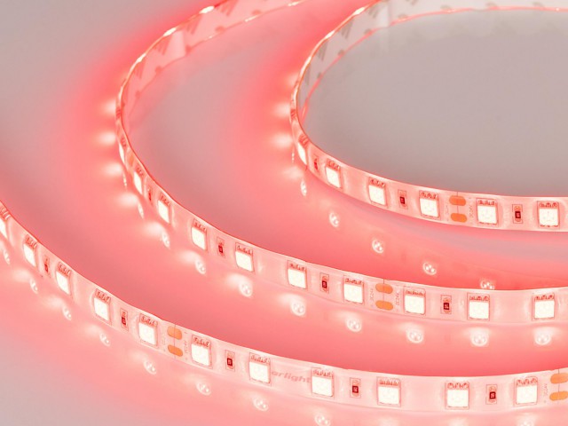 Лента RTW 2-5000SE 24V Red 2x (5060, 300 LED, LUX) (Arlight, 14.4 Вт/м, IP65) фото:12