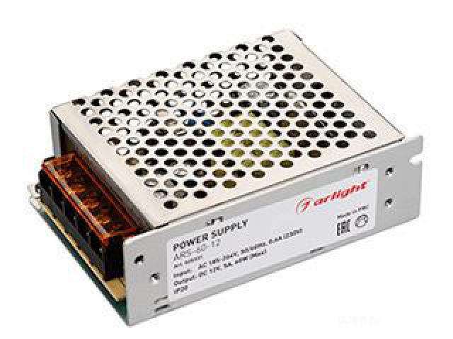 Блок питания ARS-60-12 (12V, 5A, 60W) (Arlight, IP20 Сетка, 2 года) фото:2
