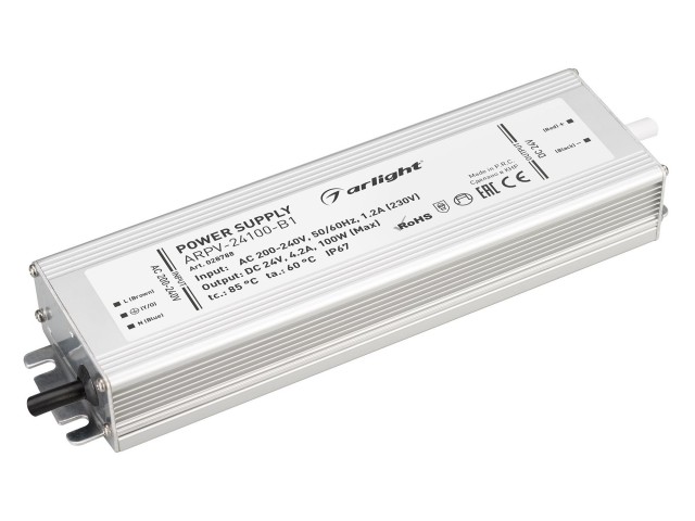 Блок питания ARPV-24100-B1 (24V, 4,2A, 100W) (Arlight, IP67 Металл, 3 года) фото:7