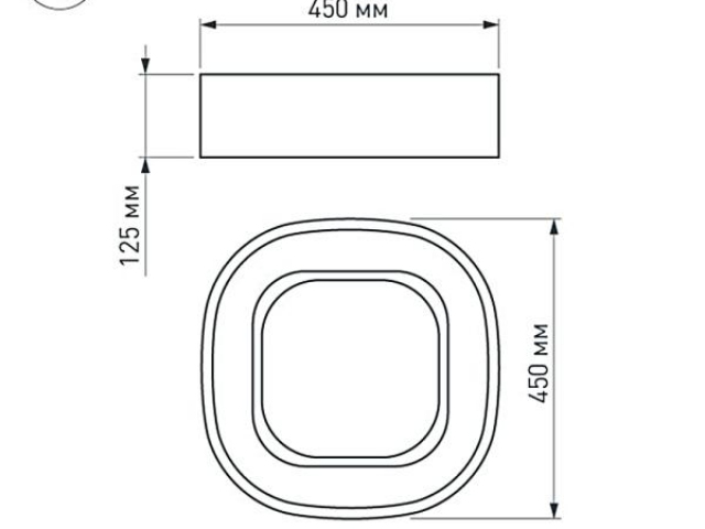 Светильник SP-TOR-QUADRAT-S450x450-35W Warm3000 (WH, 120 deg) (Arlight, IP20 Металл, 3 года) фото:3