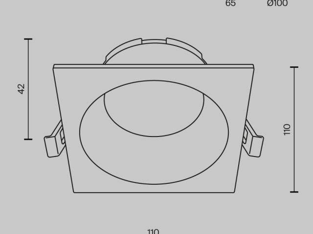 Встраиваемый светильник Technical DL126-GX53-SQ-B фото:1