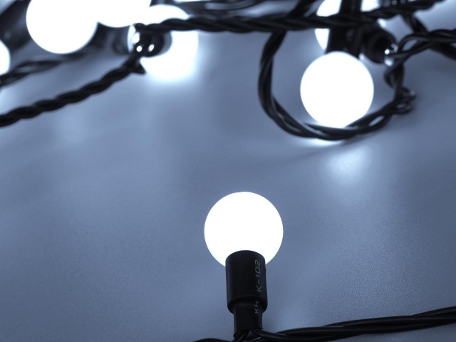 Светодиодная гирлянда ARD-BALL-CLASSIC-D23-20000-BLACK-160LED WHITE (230V, 7W) (Ardecoled, IP65) фото:3