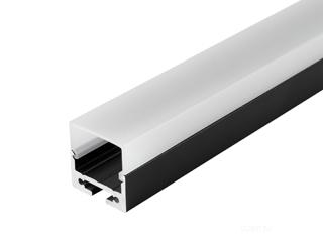 Профиль с экраном SL-LINE-2011M-2500 BLACK+OPAL SQUARE (Arlight, Алюминий) фото:14