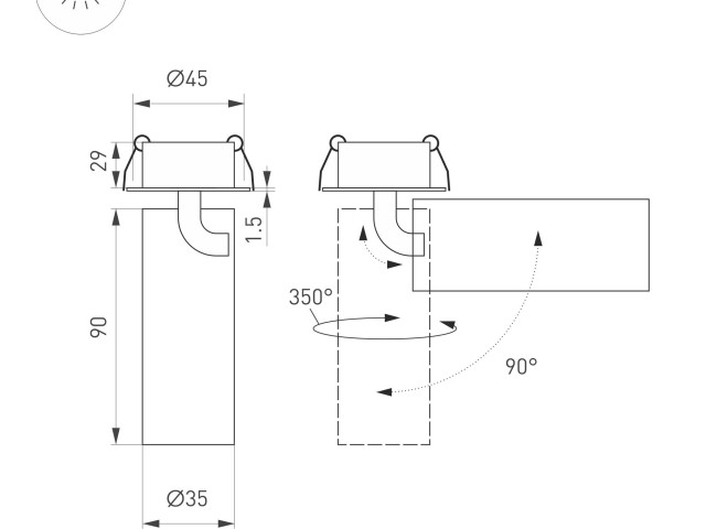 Светильник SP-NUANCE-BUILT-FLAP-R Фото:2