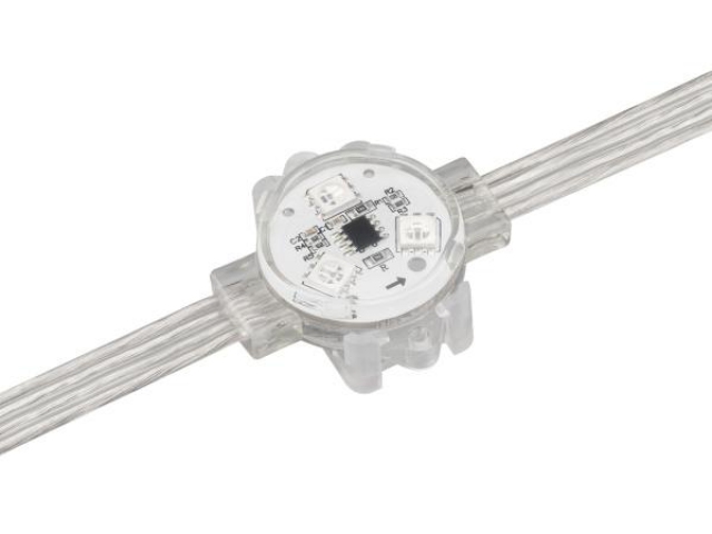 Модуль управляемый VISOR-SPI-5060-3-12V RGB 120deg (D30x16mm, 0.75W, IP68) (Arlight, Пластик, 3 года) фото:2