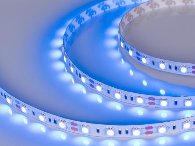 Лента RT 2-5000 12V Blue 2x (5060, 300 LED, LUX) (Arlight, 14.4 Вт/м, IP20) фото:11