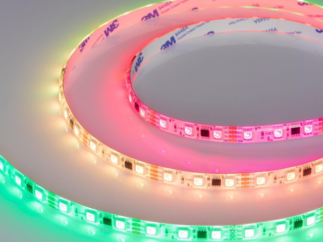 Лента герметичная SPI-SE-B60-10mm 12V RGB-PX3-BPT (12 W/m, IP65, 5060, 5m) (Arlight, бегущий огонь) фото:4