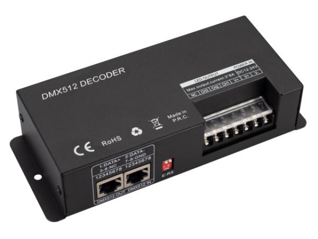 Декодер ARL-7022-DMX (12-24V, 3x8A, DMX512, XLR3) (Arlight, IP20 Металл, 3 года) фото:15