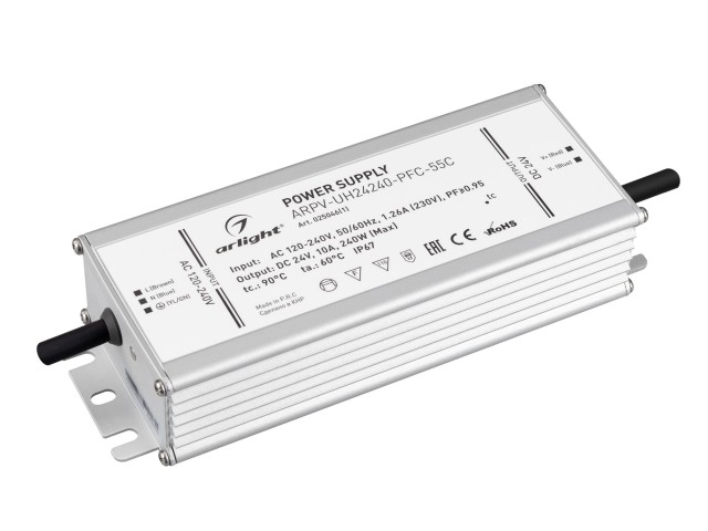 Блок питания ARPV-UH24240-PFC-55C (24V, 10.0A, 240W) (Arlight, IP67 Металл, 5 лет) фото:5