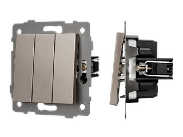 Механизм выключателя трехклавишный непроходной SWT-MK03-PL-GD-V (250V, 10A) (Arlight, -) фото:3