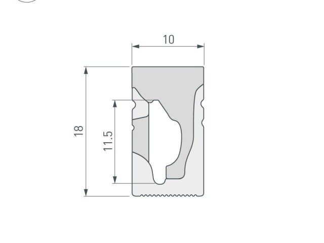 Силиконовый профиль WPH-FLEX-1018-SIDE-S10-20m WHITE (Arlight, Силикон) фото:5