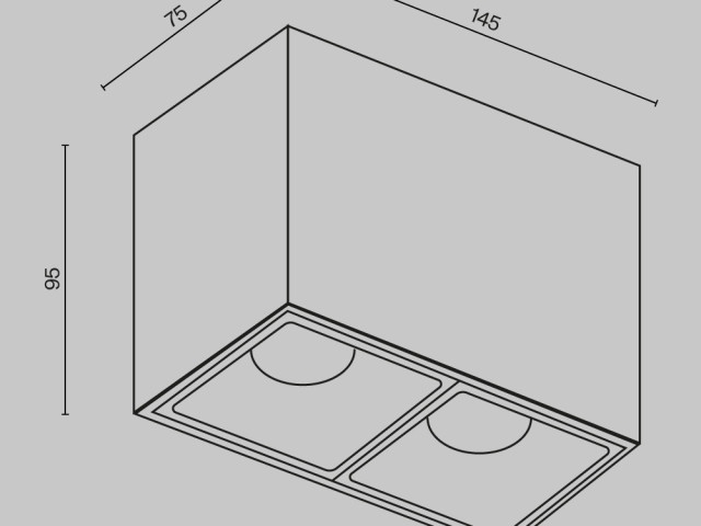 Потолочный светильник Technical C065CL-02-L12W4K-B фото:1
