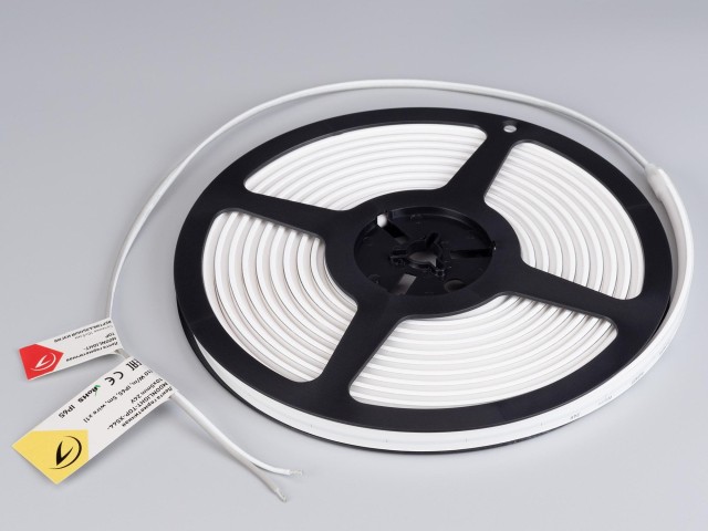 Лента герметичная MOONLIGHT-TOP-X544-10x5mm 24V Day4300 (10 W/m, IP65, 5m, wire x1) (Arlight, Вывод прямой, 3 года) фото:2