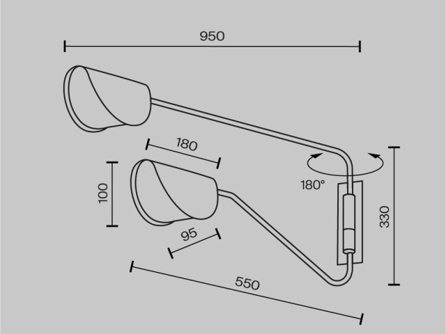 Настенный светильник (бра) Maytoni MOD126WL-02B фото:4