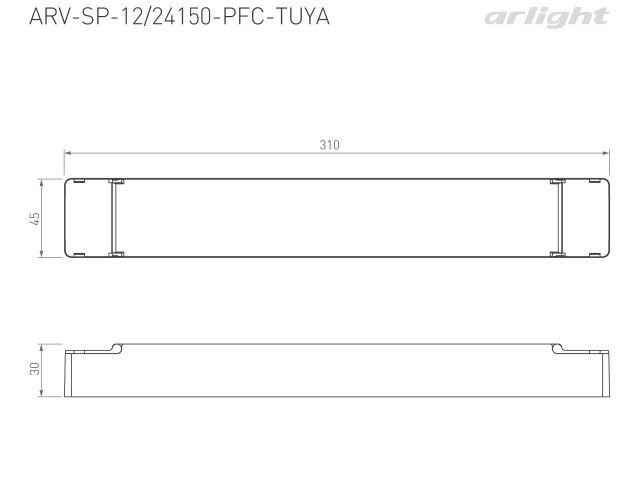 Блок питания ARV-SP-24150-PFC-TUYA (24V, 6.25A, 150W, WiFi, 2.4G) (Arlight, IP20 Пластик, 5 лет) фото:5