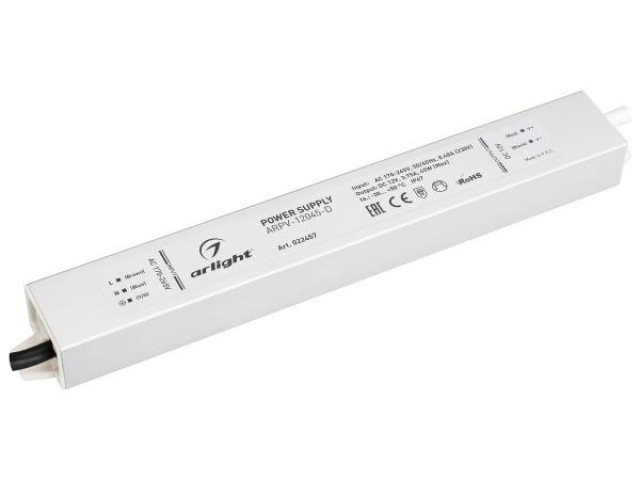 Блок питания ARPV-12045-D (12V, 3.8A, 45W) (Arlight, IP67 Металл, 3 года) фото:4