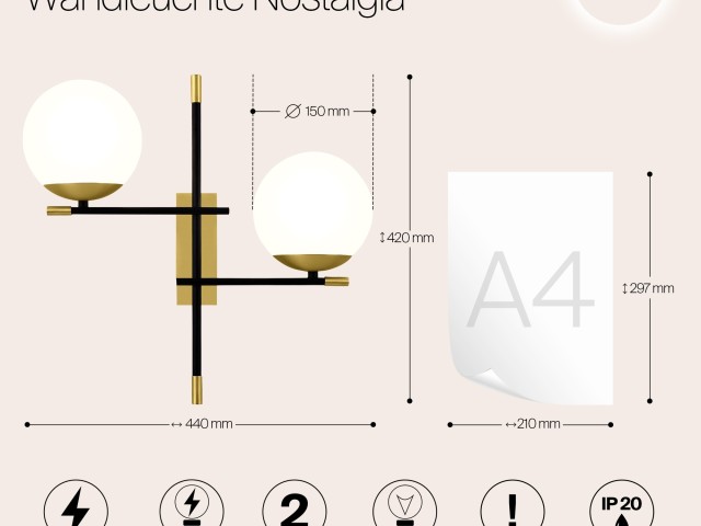Настенный светильник (бра) Maytoni MOD048WL-02G фото:9