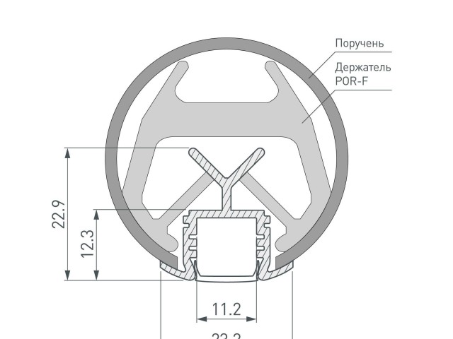 Профиль KLUS-POR-F-1000 ANOD (Arlight, Алюминий) фото:10