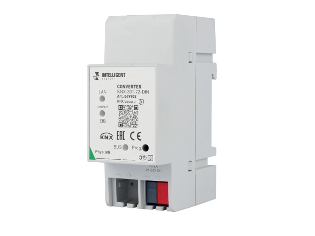 INTELLIGENT ARLIGHT Конвертер KNX-301-72-DIN Grey (BUS, RJ-45, KNX-IP) (IARL, IP20 Пластик, 2 года) фото:1