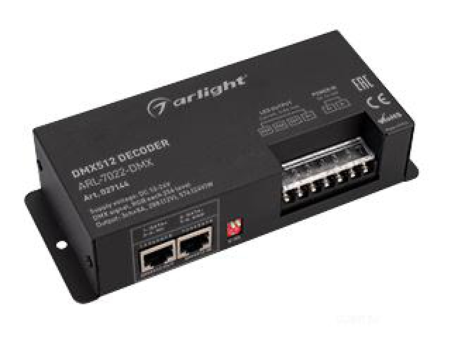 Декодер ARL-7022-DMX (12-24V, 3x8A, DMX512, XLR3) (Arlight, IP20 Металл, 3 года) фото:12