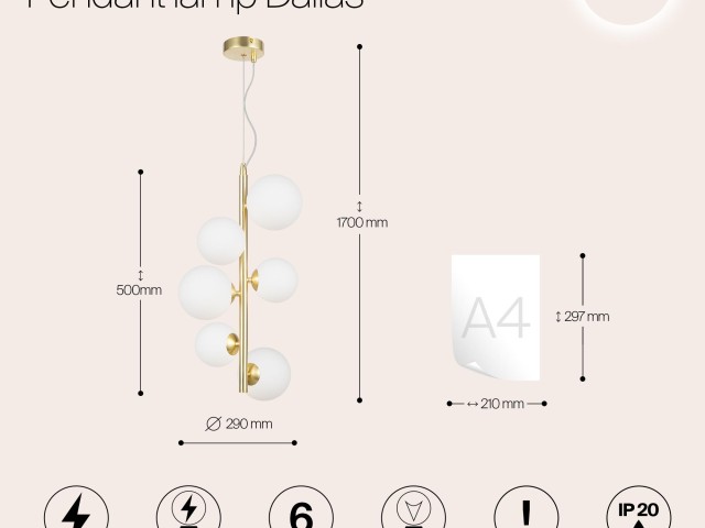Подвесной светильник Maytoni MOD545PL-06BS фото:11
