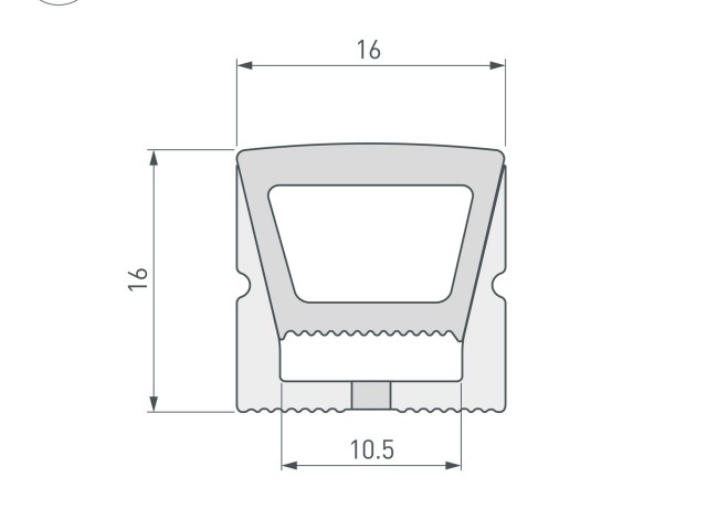Силиконовый профиль WPH-FLEX-1616-TOP-S11-50m WHITE (Arlight, Силикон) фото:2