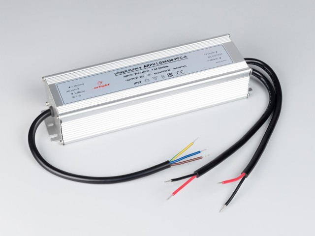 Блок питания ARPV-LG24400-PFC-A (24V, 16.7A, 400W) (Arlight, IP67 Металл, 5 лет) фото:4