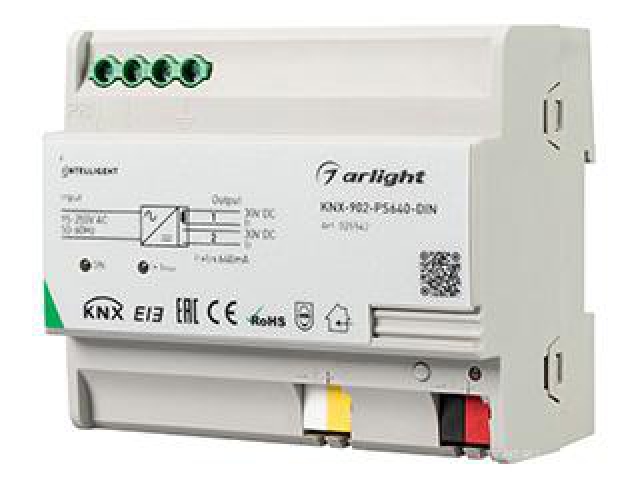 INTELLIGENT ARLIGHT Блок питания шины KNX-902-PS640-DIN (230V, 640mA) (IARL, IP20 Пластик, 2 года) фото:3