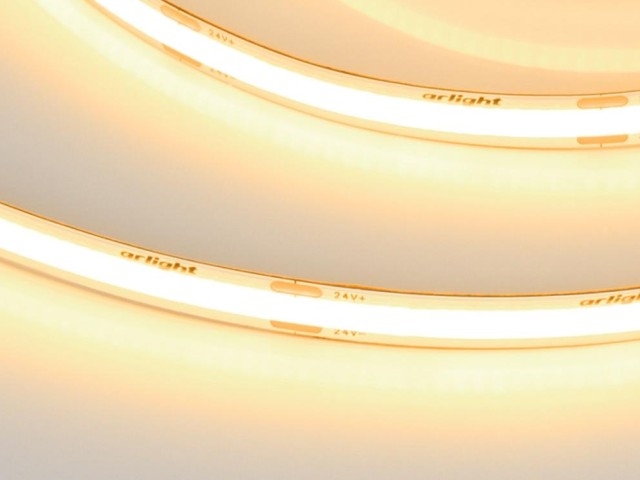 Лента COB-X480-8mm 24V Gold (8 W/m, IP20, 5m) (Arlight, -) фото:4