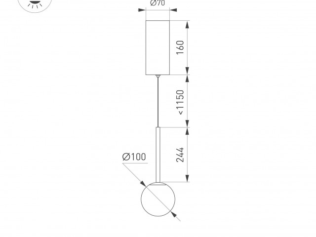 Светильник SP-BEADS-HANG-T-R100-8W Warm3000 (BK-GD, 180 deg, 230V) (Arlight, IP20 Металл, 5 лет) фото:13