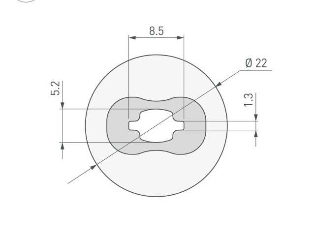 Силиконовый профиль WPH-FLEX-D22-360deg-S8-5m WHITE (Arlight, Силикон) фото:2