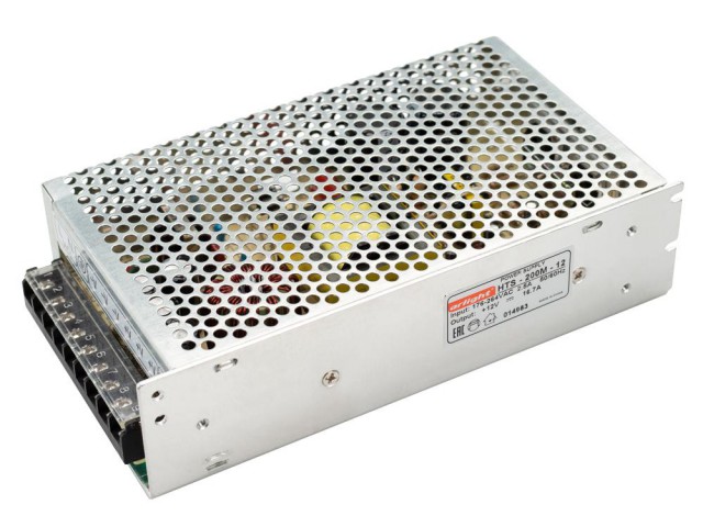 Блок питания HTS-200M-12 (12V, 16.7A, 200W) (Arlight, IP20 Сетка, 3 года) фото:2