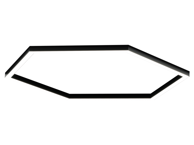 Светильник HOKASU Hexagon S50 (RAL9005/824*6mm/LT70 — 4K/104W) фото:1