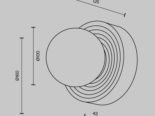 Настенный светильник (бра) Maytoni MOD403WL-01GR1 фото:17