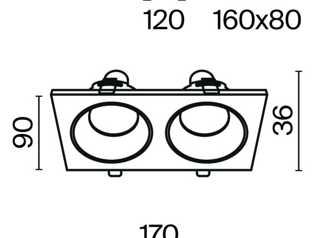 Встраиваемый светильник Technical DL033-2-02W фото:8