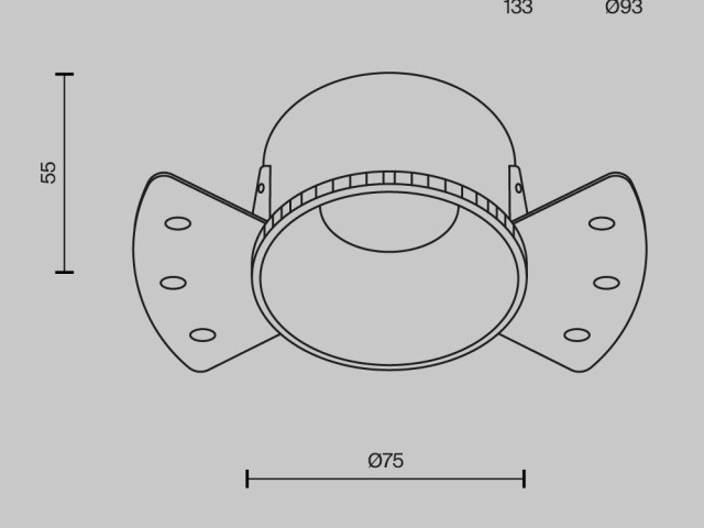 Встраиваемый светильник Technical DL051-01-GU10-RD-WMG фото:2