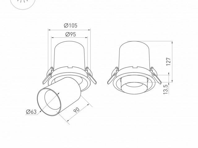 Светильник LTD-PULL-R100-10W Warm3000 (WH, 24 deg, 230V) (Arlight, IP20 Металл, 5 лет) фото:5