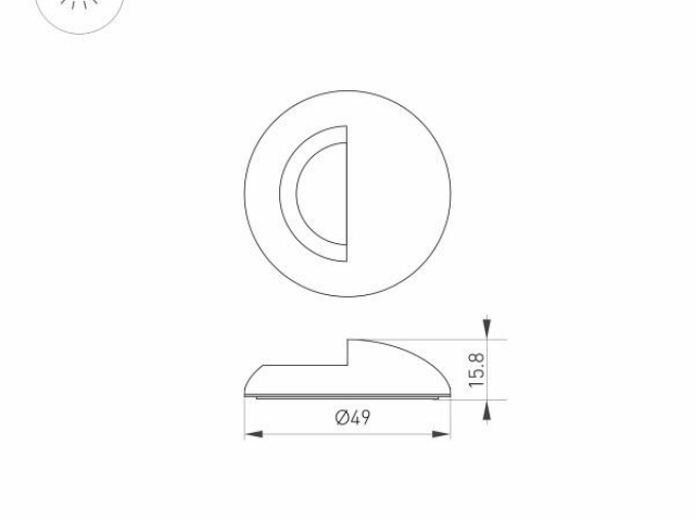 Накладка ART-DECK-CAP-LID-R50 (BK) (Arlight, Металл) фото:14