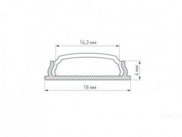 Профиль ARH-BENT-W18-2000 ANOD (Arlight, Алюминий) фото:6