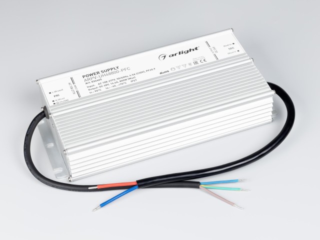 Блок питания ARPV-UH48800-PFC (48V, 16.6A, 800W) (Arlight, IP67 Металл, 7 лет) фото:2