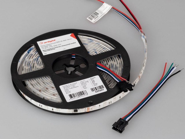 Лента герметичная DMX-SE-B60-10mm 24V RGB-PX6 (14 W/m, IP65, 5060, 5m) (Arlight, -) фото:6