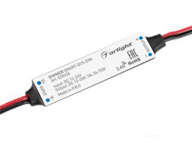 Диммер SMART-D15-DIM (12-24V, 1x3A, 2.4G) (Arlight, IP20 Пластик, 5 лет) фото:6