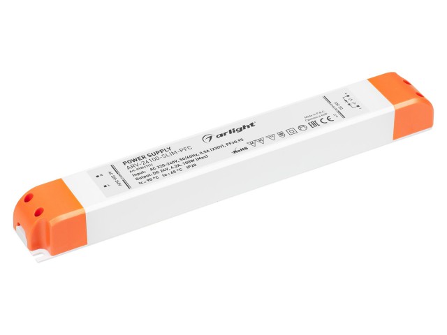 Блок питания ARV-24100-SLIM-PFC (24V, 4.2A, 100W) (Arlight, IP20 Пластик, 2 года) фото:3