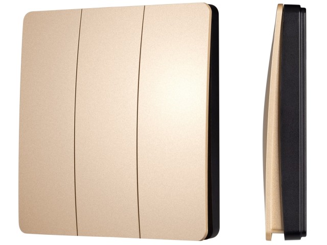 INTELLIGENT ARLIGHT Кнопочная панель KINETIC-801-22-3G-WP-SUF Gold (No battery, IP67, 433Mhz) (IARL, IP67 Пластик, 3 года) фото:2